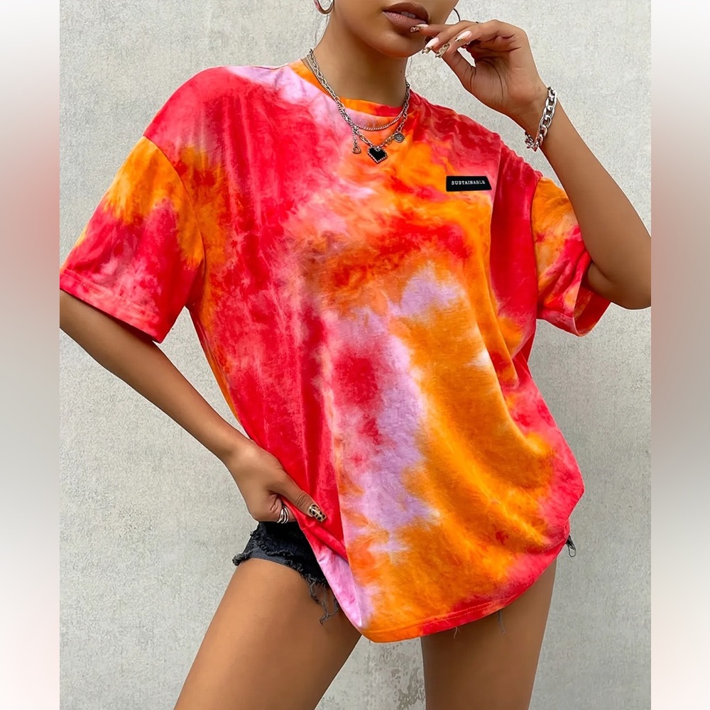 Women’s Short Sleeve Vibrant Tie-Dye T-Shirt